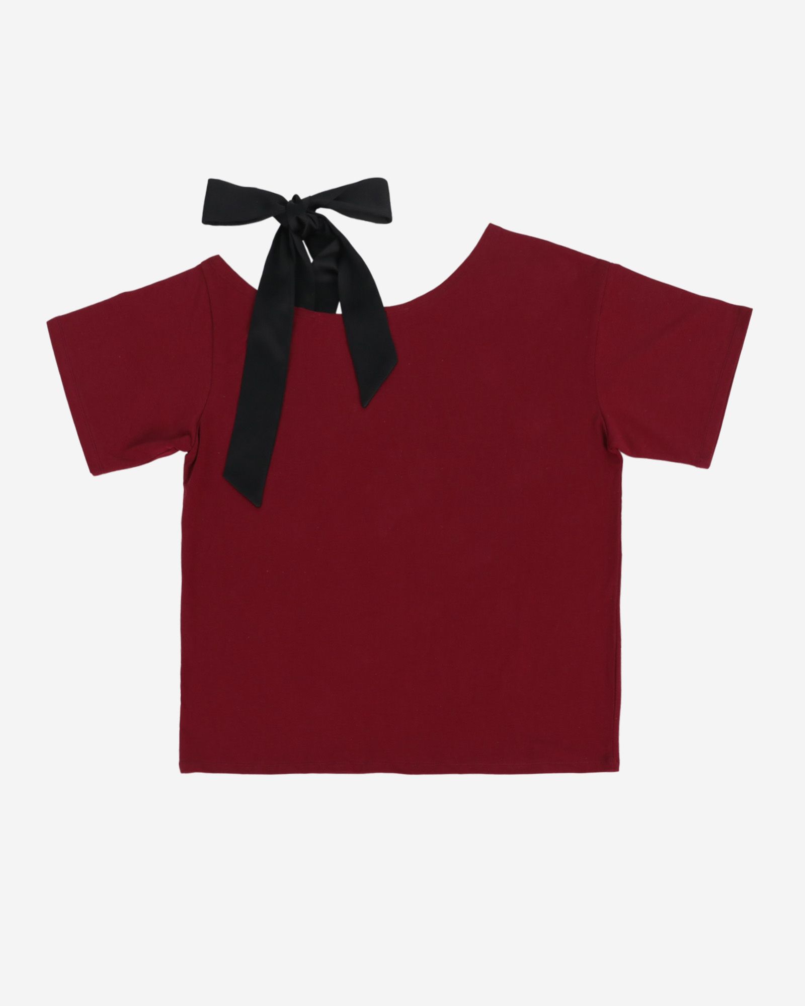 MUSINSA | DARLING, YOU'RE BAD RIBBON ROSE PISTOL TEE #WINE