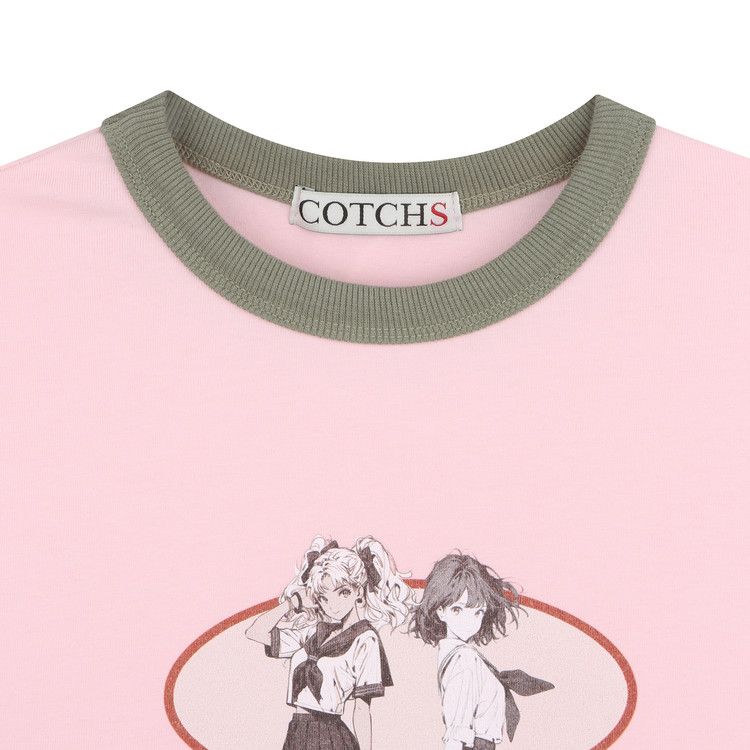 MUSINSA | COTCHS GGIRLS RINGER TEE-PINK