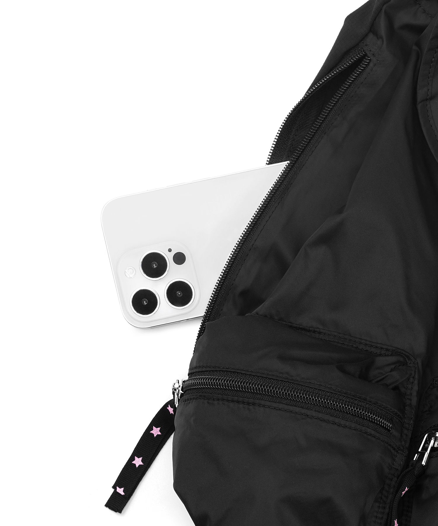 MUSINSA | fennec BERRY POCKET BACKPACK LARGE - BLACK