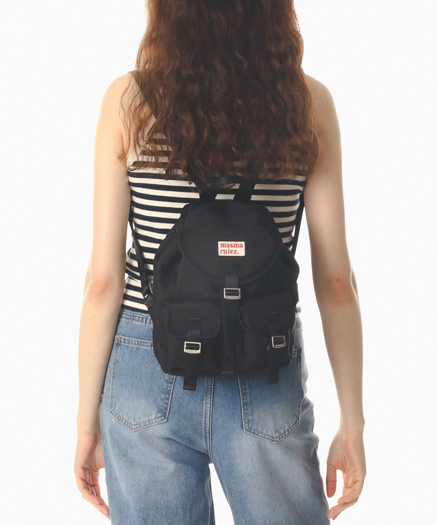 【masmarulez】 韓国人気★Mini Glossy Belted Backpack Masmarulez] Mini Glossy Belted Flap Backpack (5 Color