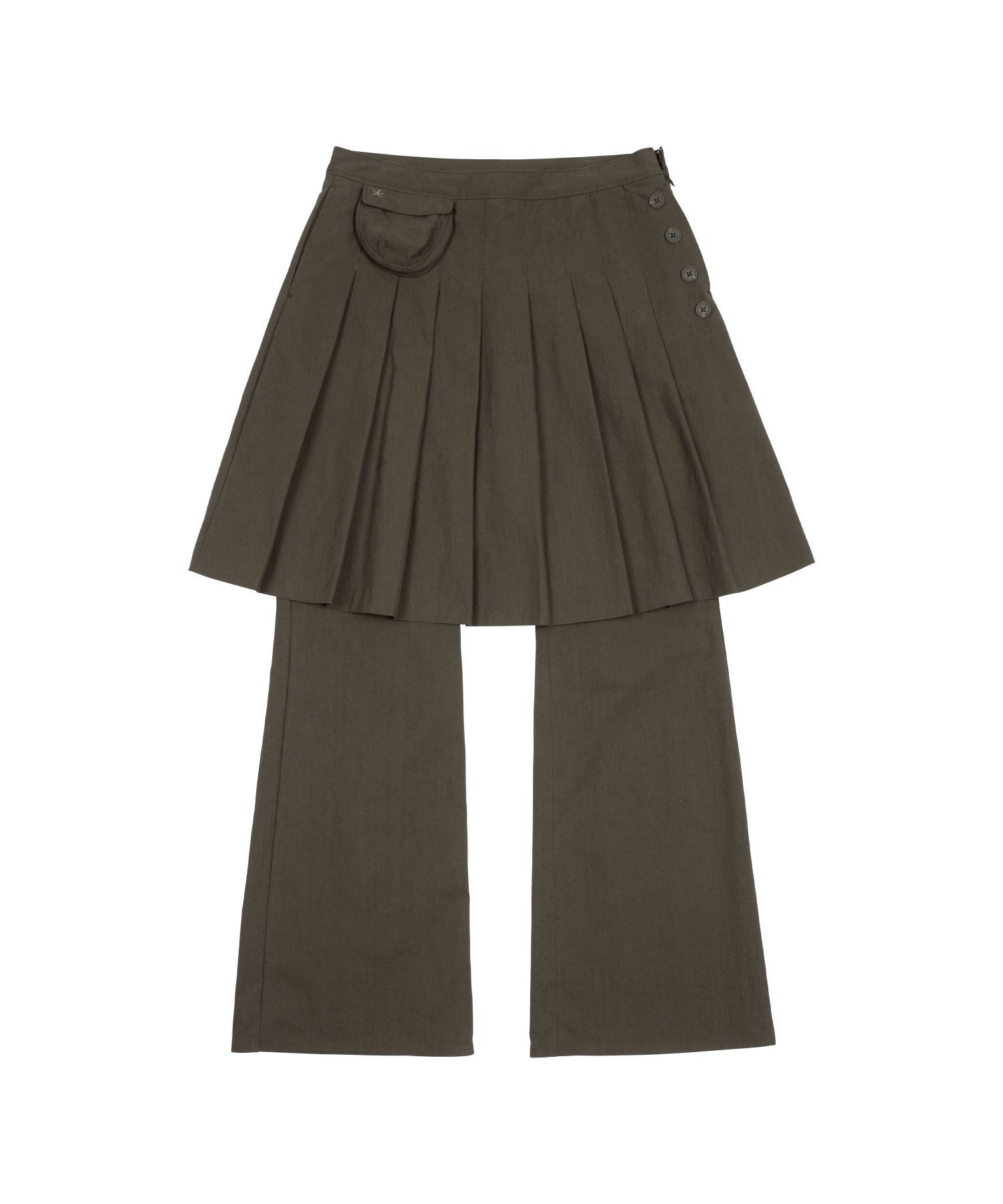 MUSINSA | THE COLDEST MOMENT TCM skirt layered pants (brown)