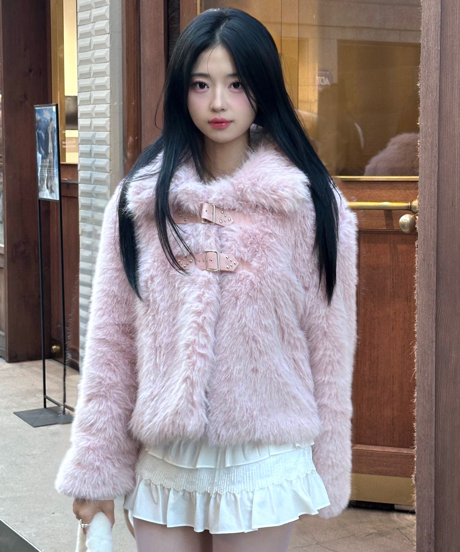 MUSINSA公式 | ILLIGO パピーショートファージャケットピンク