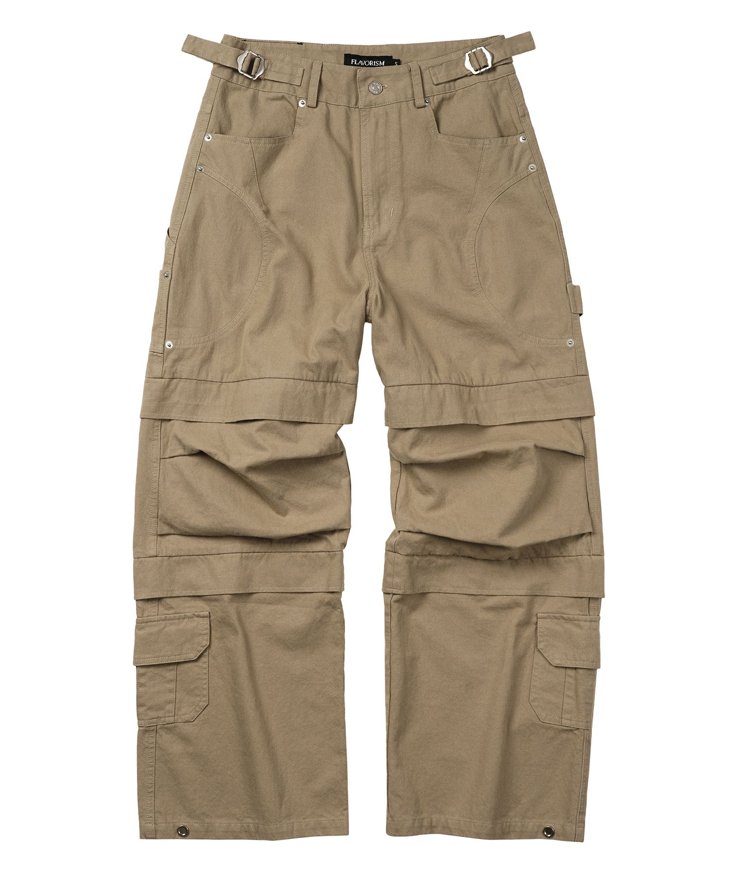 MUSINSA公式 | FLAVORISM Double Layerd Carpenter Baggy Pants (TP0066-1)