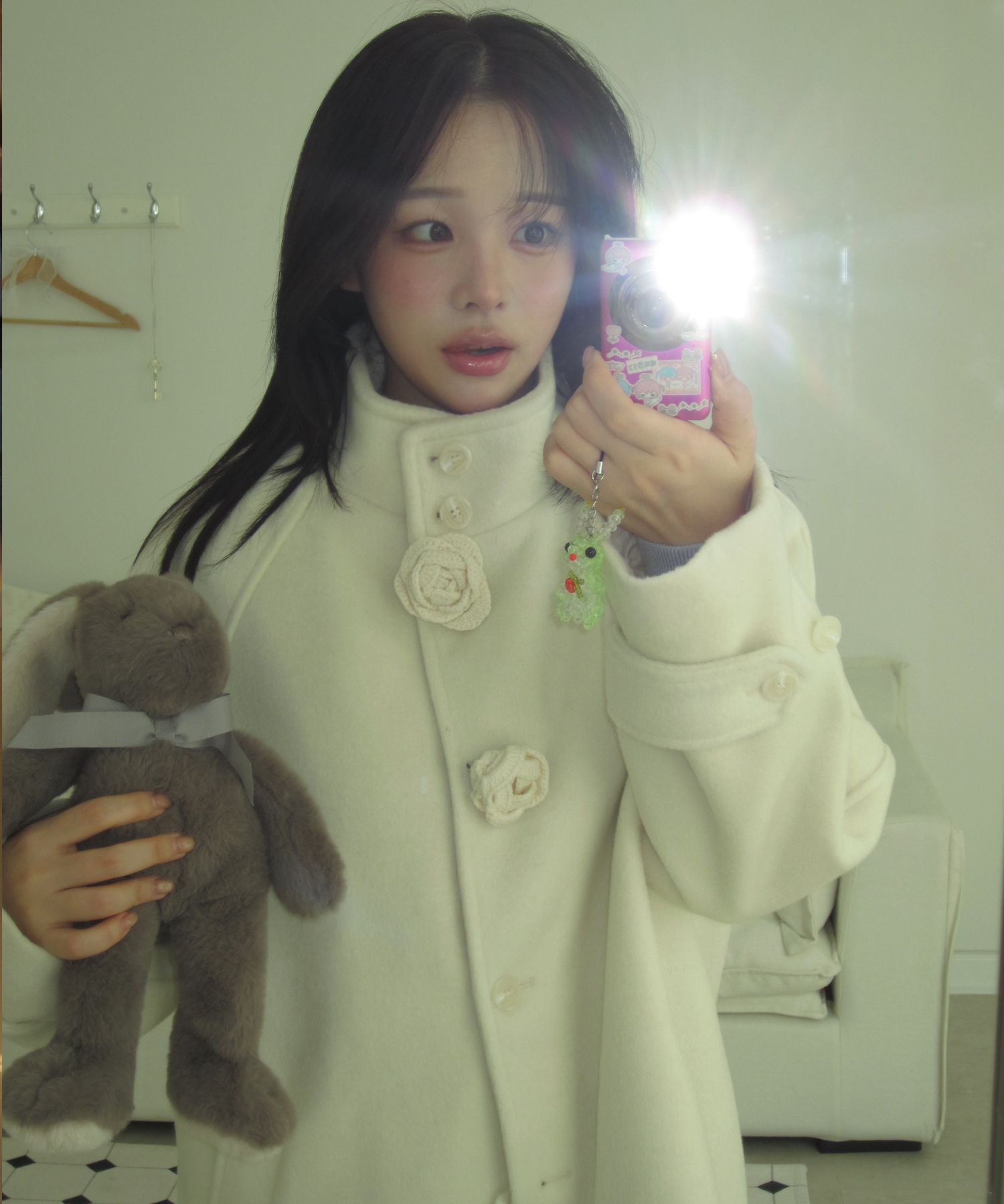 MUSINSA公式 | ILLIGO フレールハーフコートアイボリー