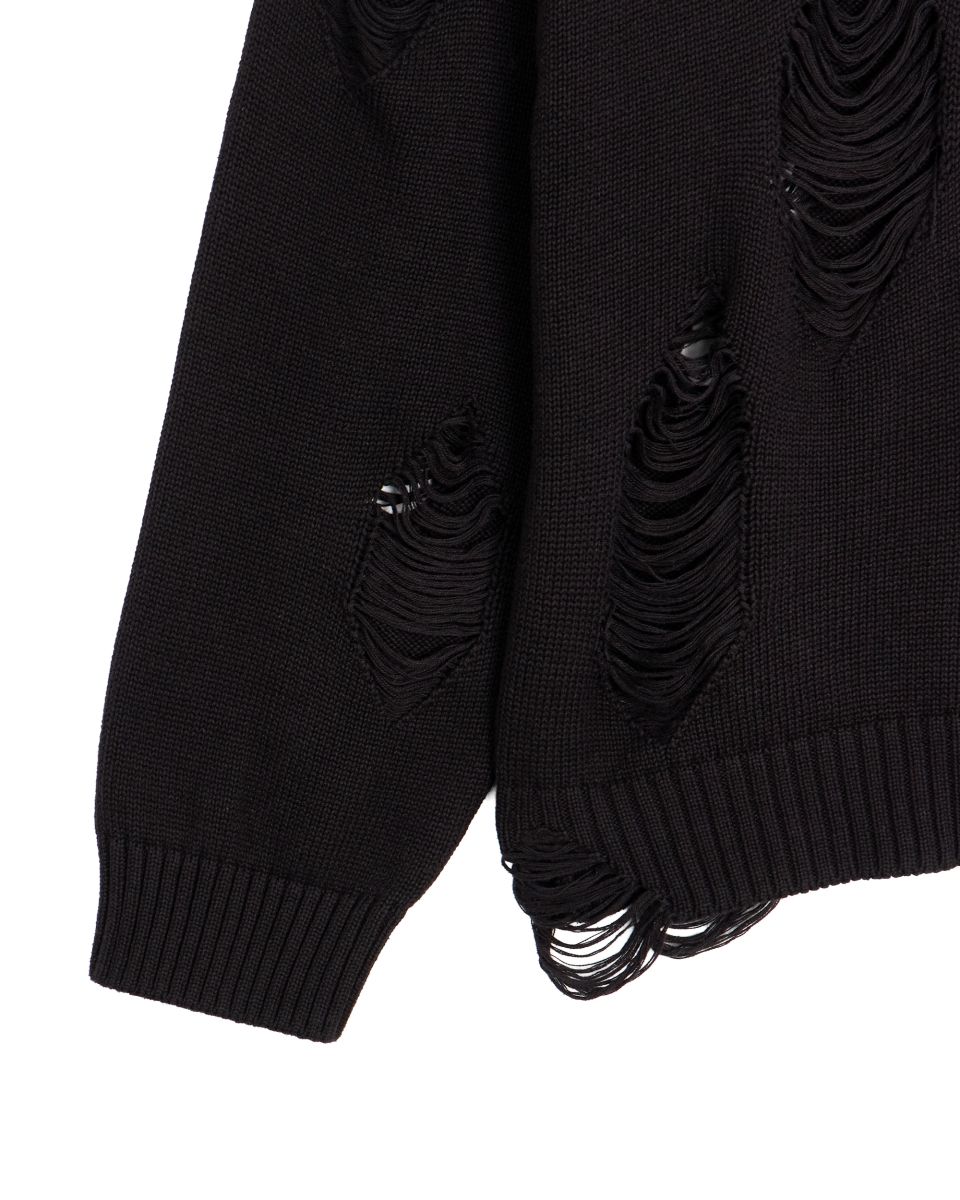 ちゅりこ Damaged Wool Knit Cathy multico sweater - Mohair sweater