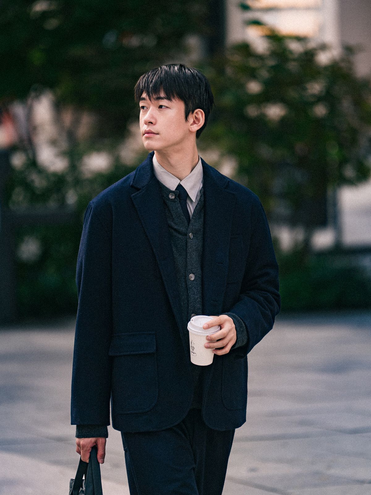 MUSINSA公式 | Havehad シティウールクラブジャケット（ネイビー）