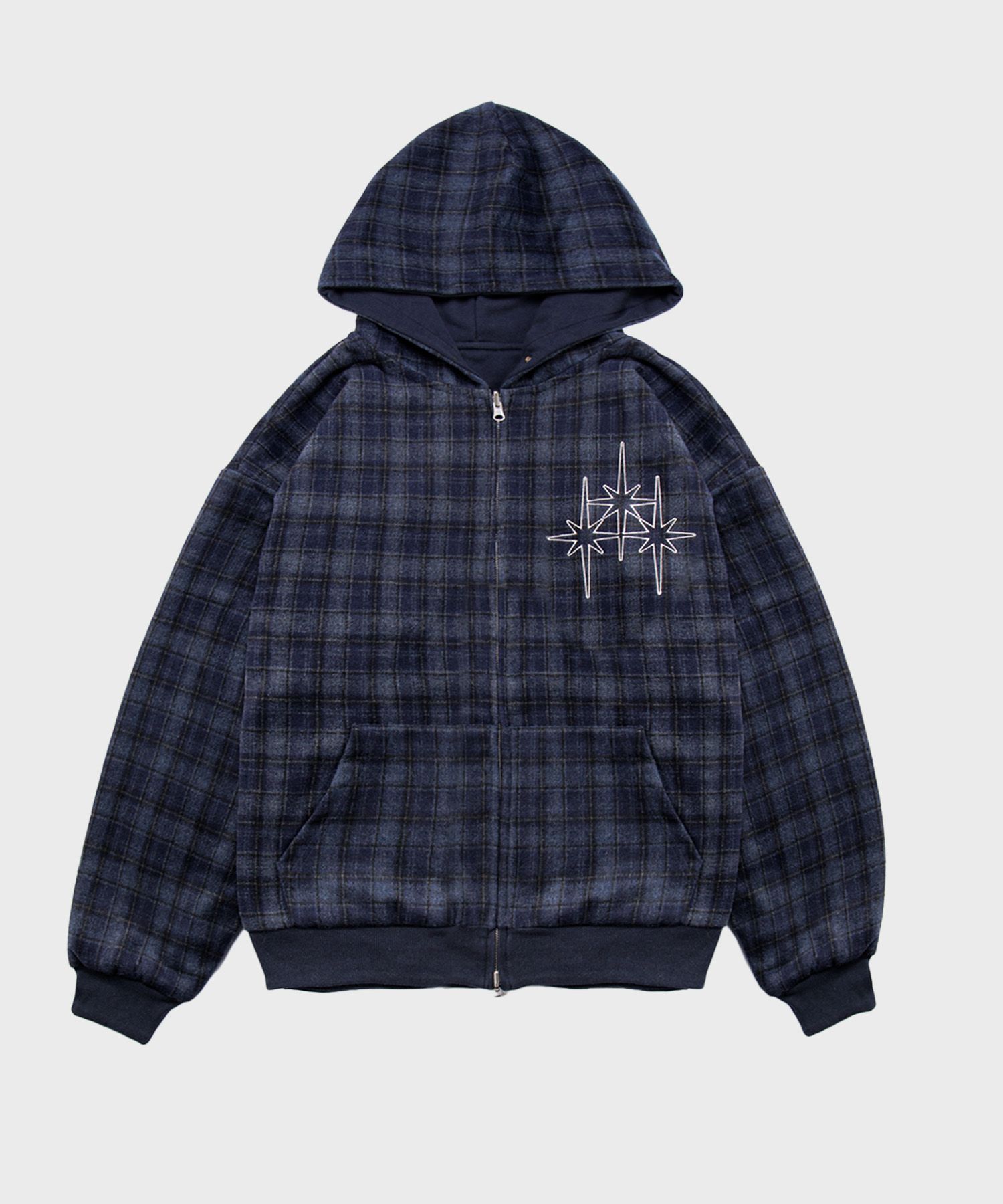 MUSINSA公式 | SAINTPAIN SPチェックリバーシブルフードジップアップ