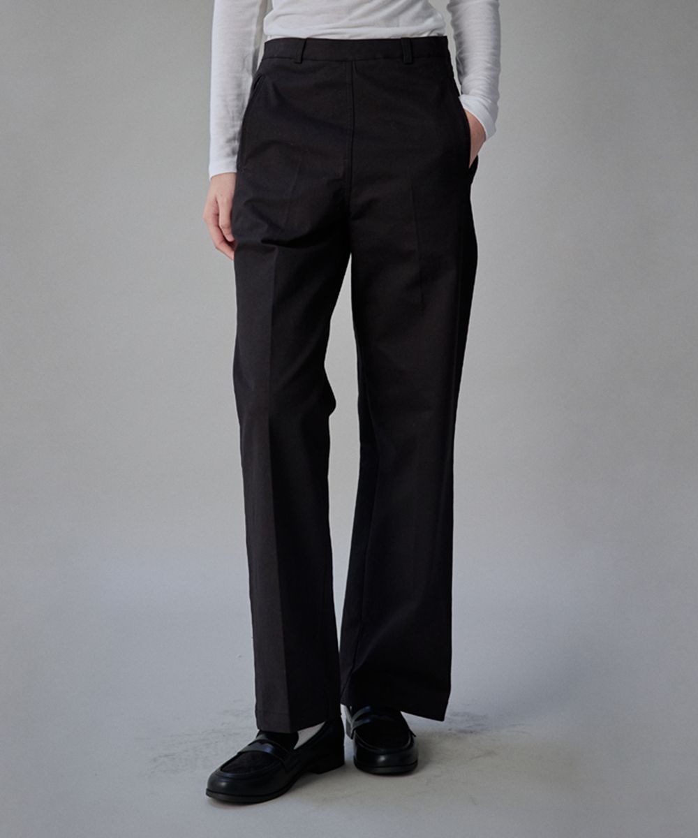 MUSINSA | COQUET Coquet Structured Line Pants Midnight Black