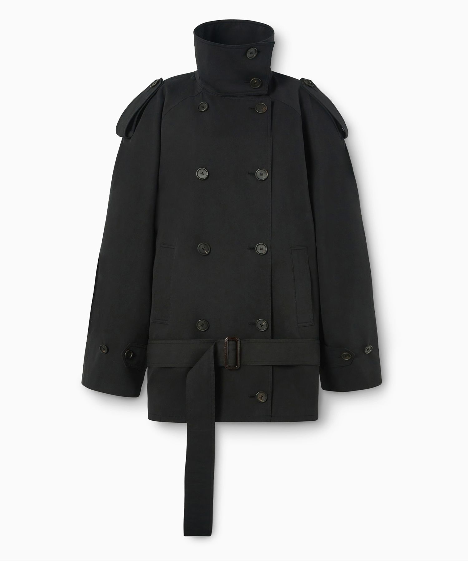 MUSINSA公式 | s/e/o TRENCH HALF SLIT COAT BLACK