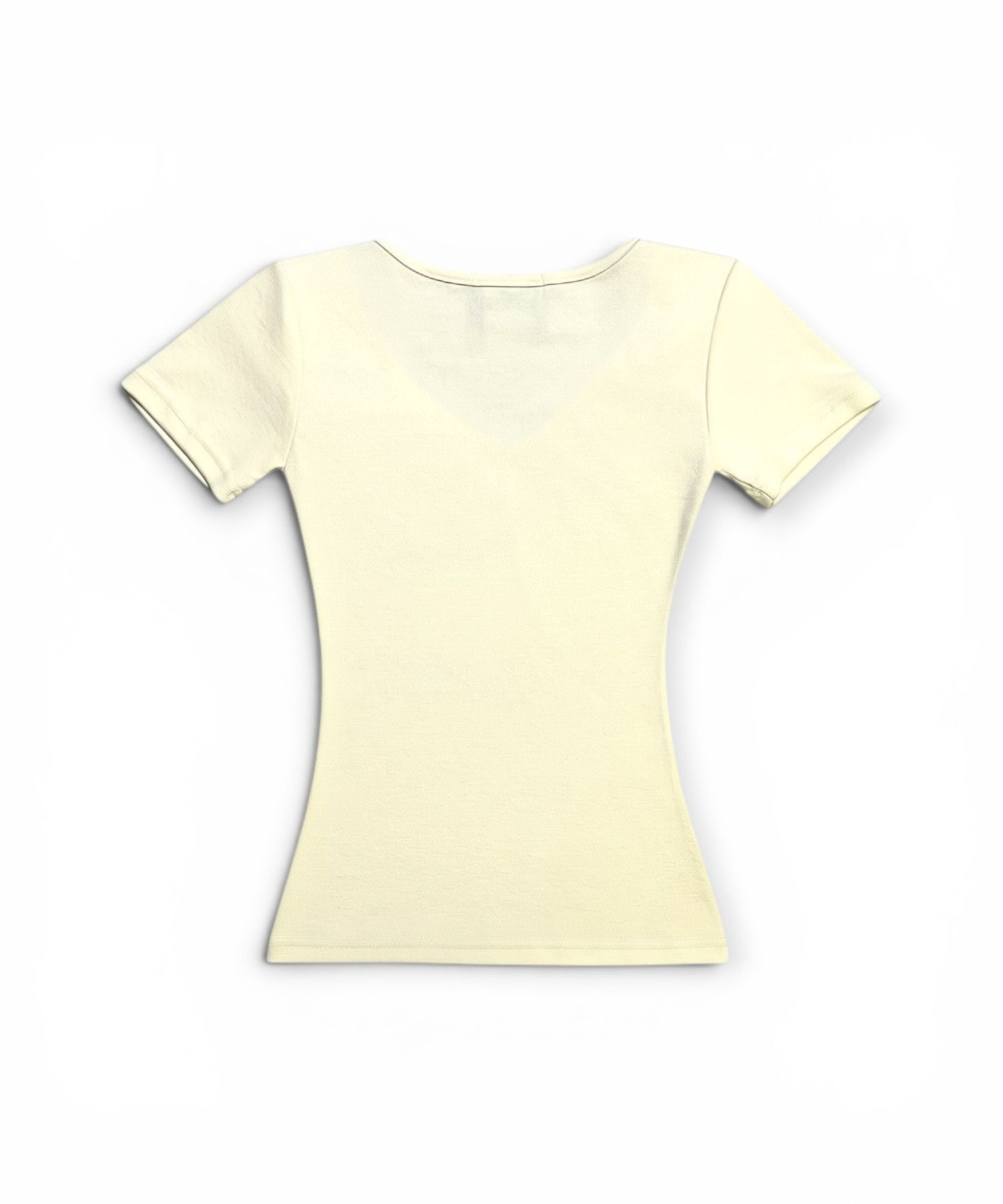 ひっぴ MUSINSA公式 | BORN SLIPPY Crystal Line V Shirring Tee (Yellow)