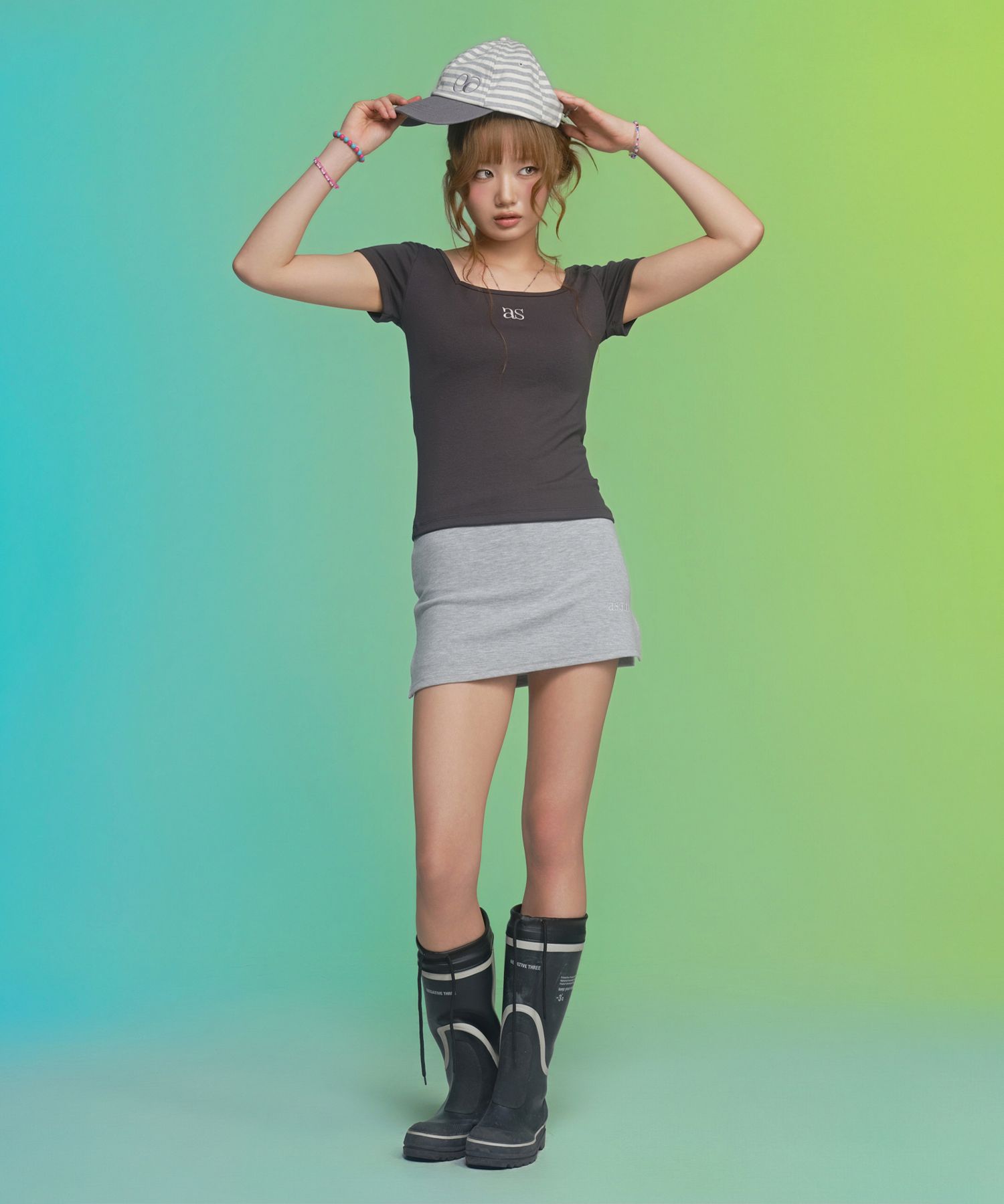 SQUARE LINE TEE / CHARCOAL thumbnail 10