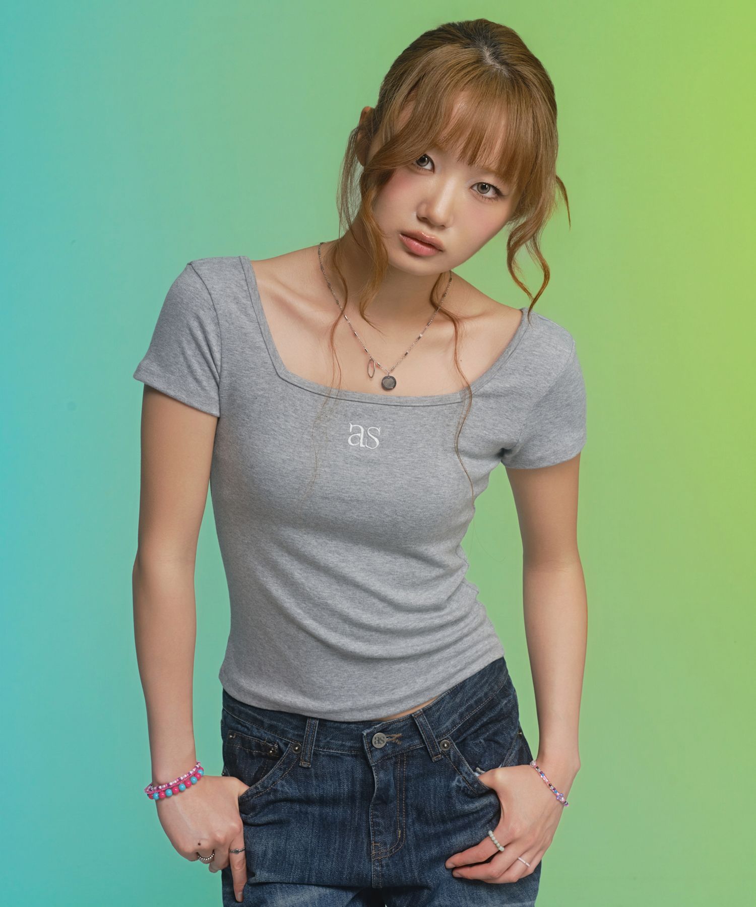 SQUARE LINE TEE / GRAY thumbnail 8