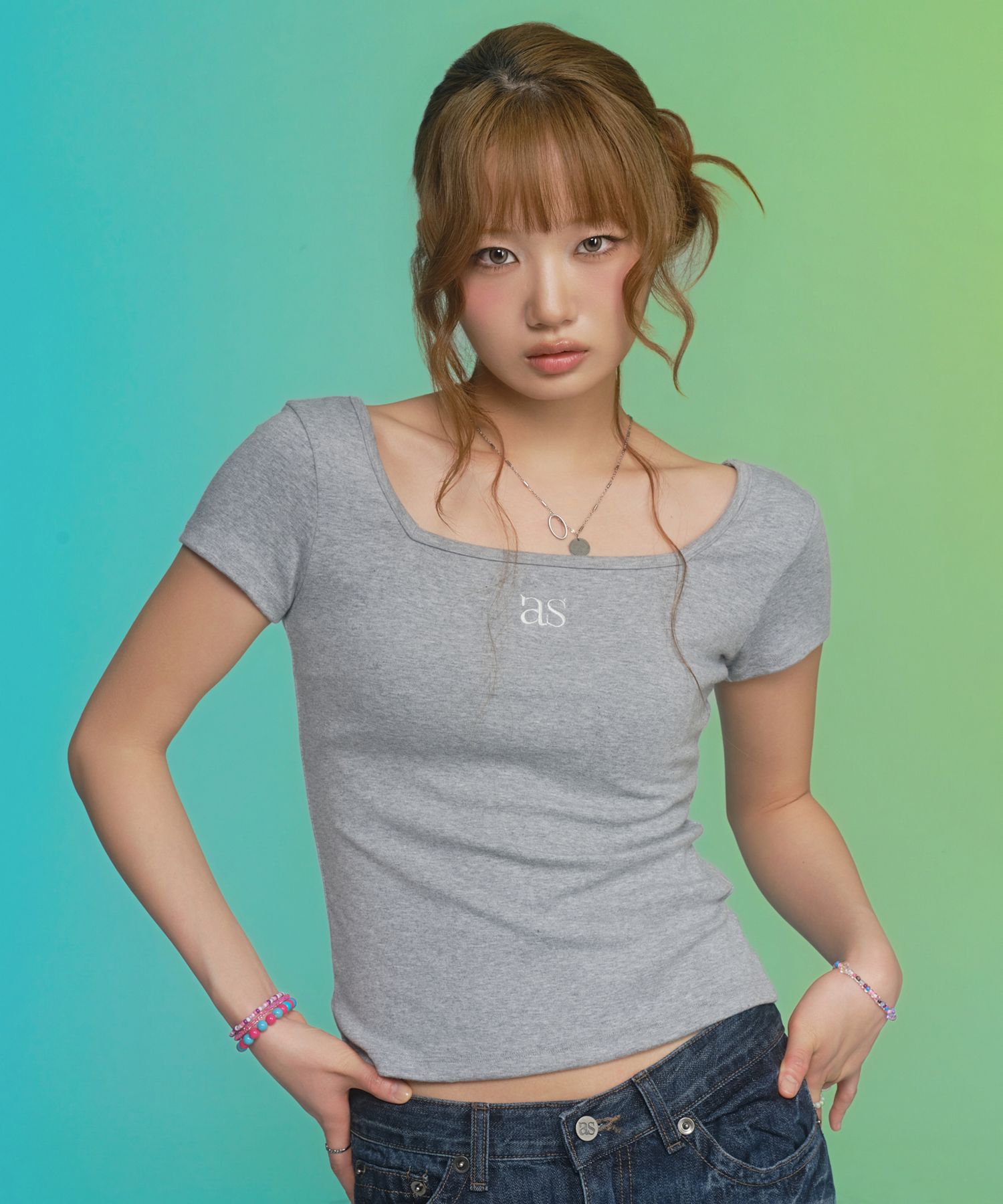 SQUARE LINE TEE / GRAY thumbnail 9