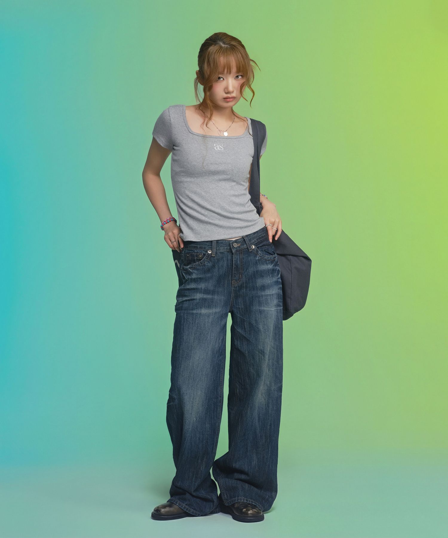 SQUARE LINE TEE / GRAY thumbnail 10