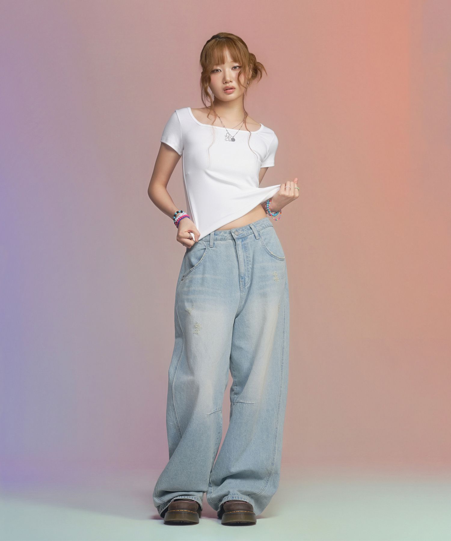 SQUARE LINE TEE / WHITE thumbnail 10