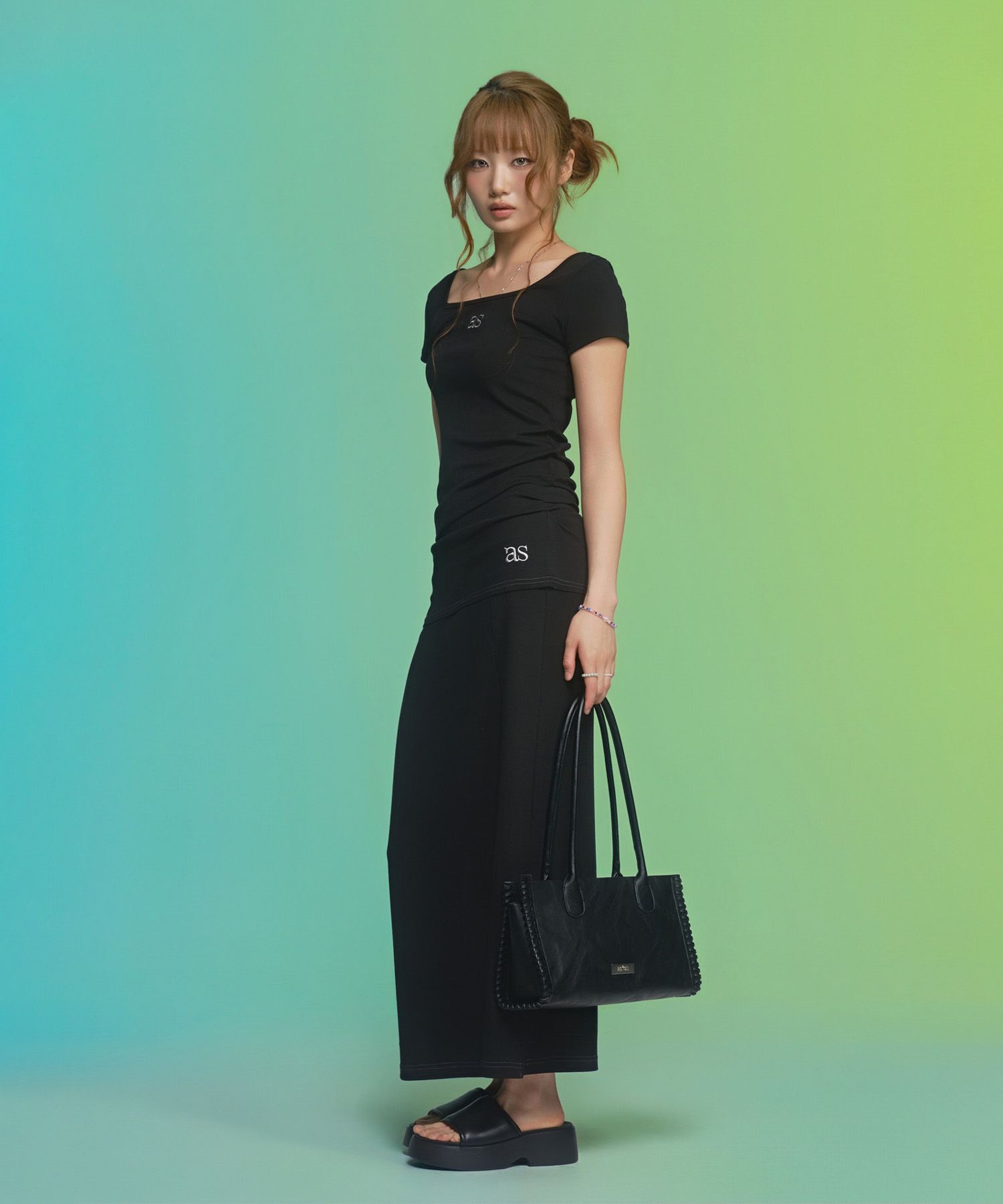 SQUARE LINE TEE / BLACK thumbnail 10