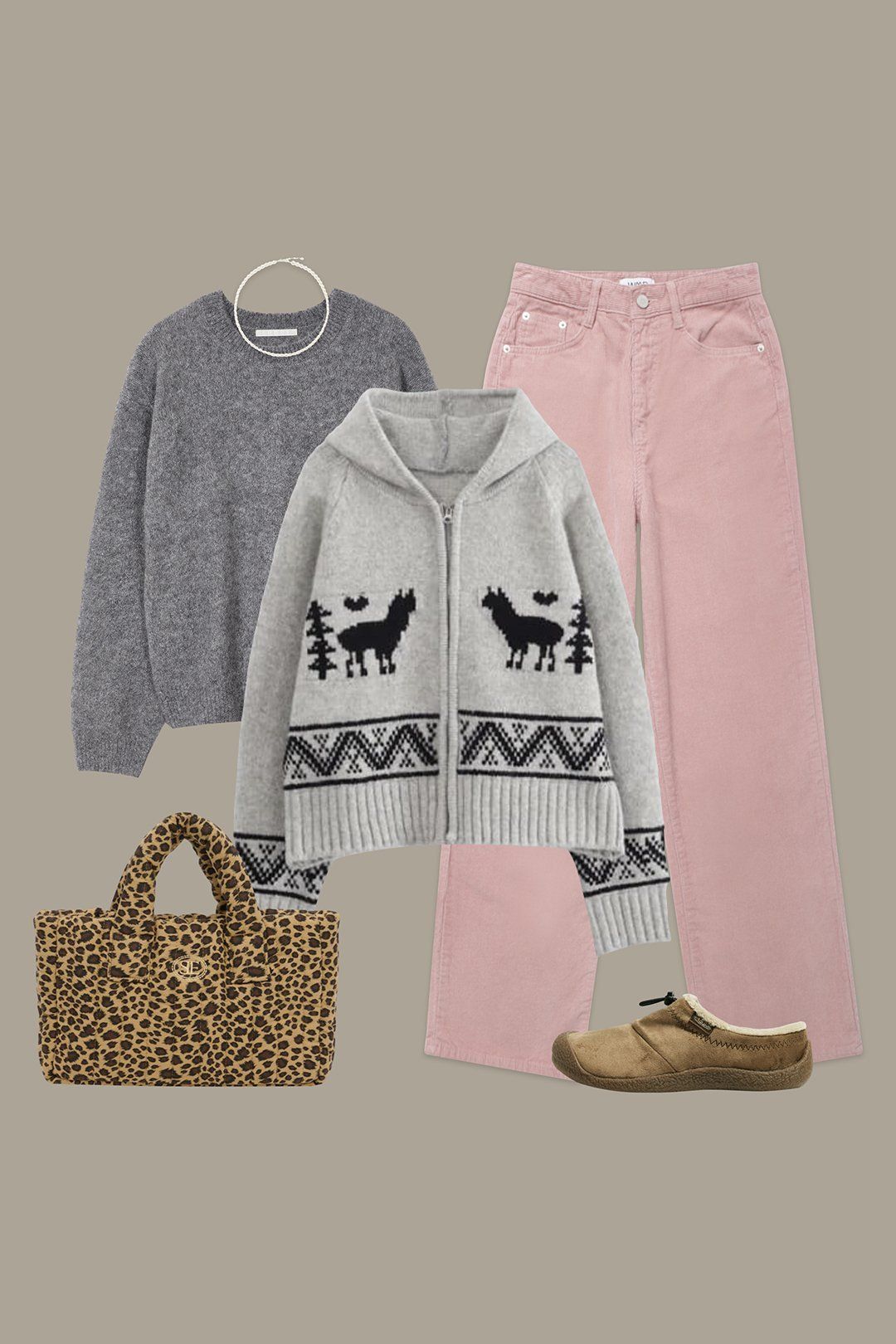 RONRON★韓国★人気★ALPACA JACQUARD HOOD ZIP-UP KNIT 3色 RONRON ALPACA JACQUARD HOOD ZIP-UP KNIT