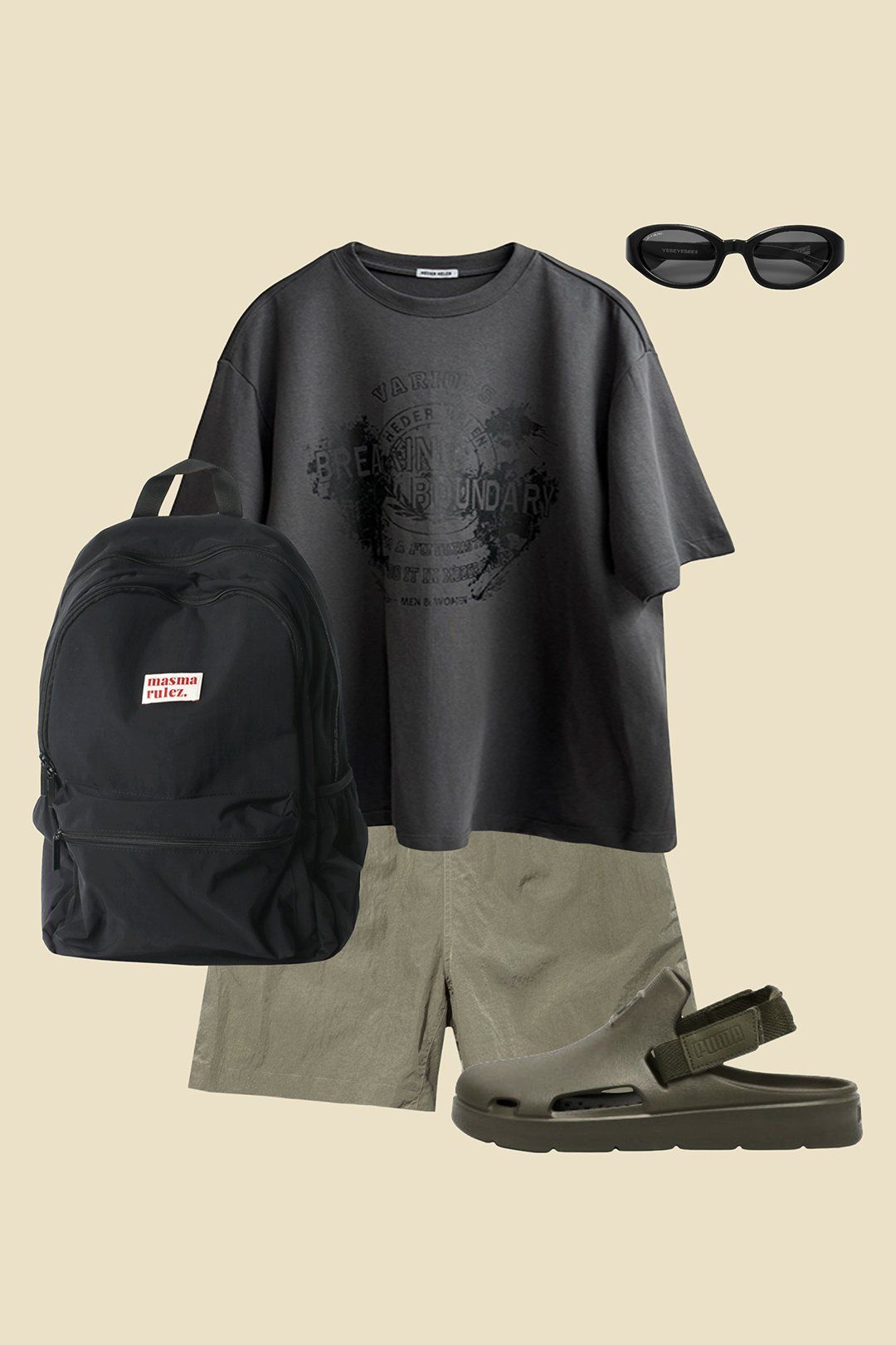 ☆masmarulez☆ Airpod pouch set Layered backpack butter crea