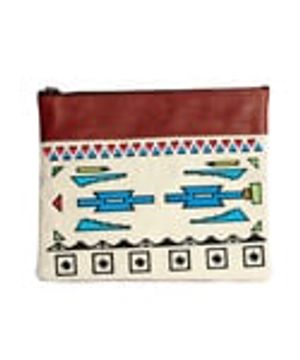 BLUEY CLUTCH BAG BROWN