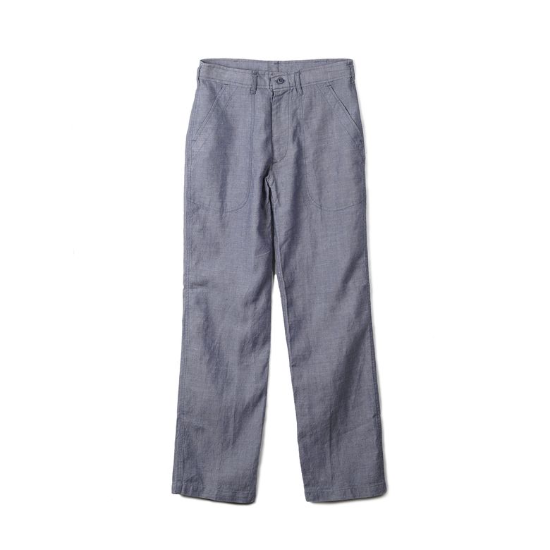 US Type NAVY Ramie Fatigue Pants-Blue