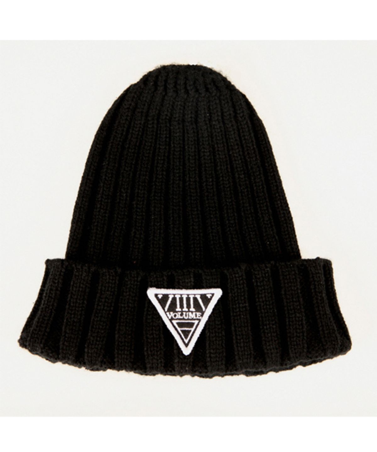 에잇볼륨(EIGHTVOLUME) EV INVERTED TRIANGLE LOGO BEENIE(BLACK)