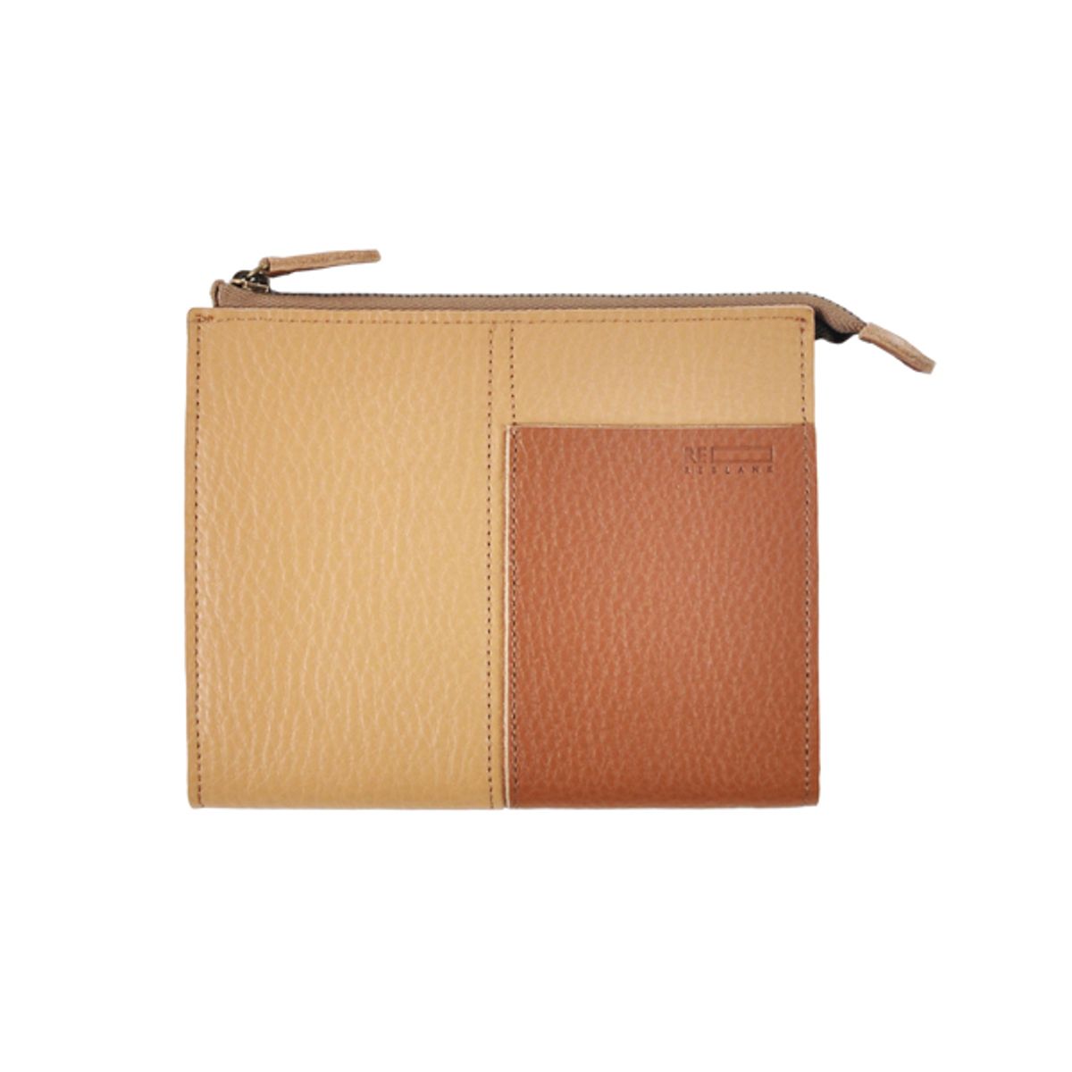 리블랭크(REBLANK) Two tone Wallet_M (beige / brown)
