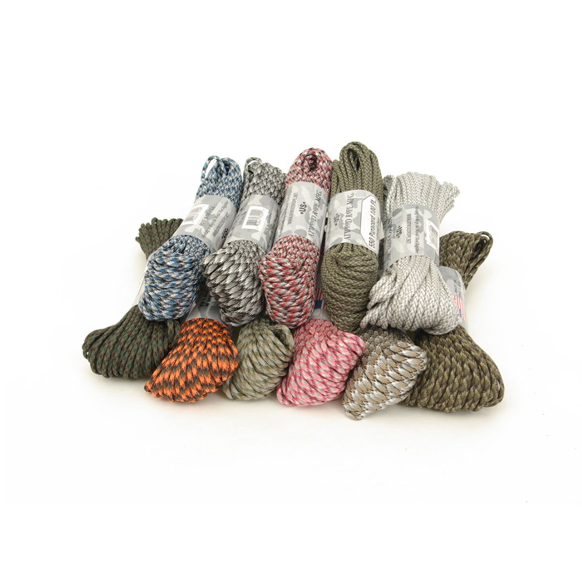애드우드로프(ATWOOD ROPE) 550 파라코드 100Ft 낙하산줄 (카모)