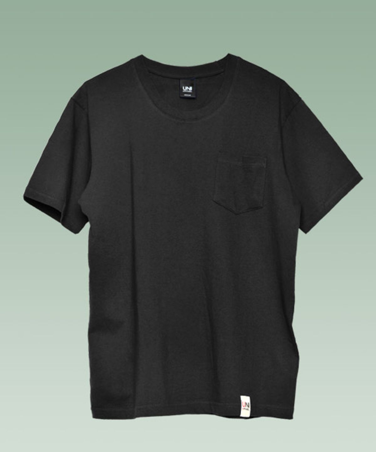 유니어패럴(UNI APPAREL) 베이직 포켓 반팔티 (블랙)
