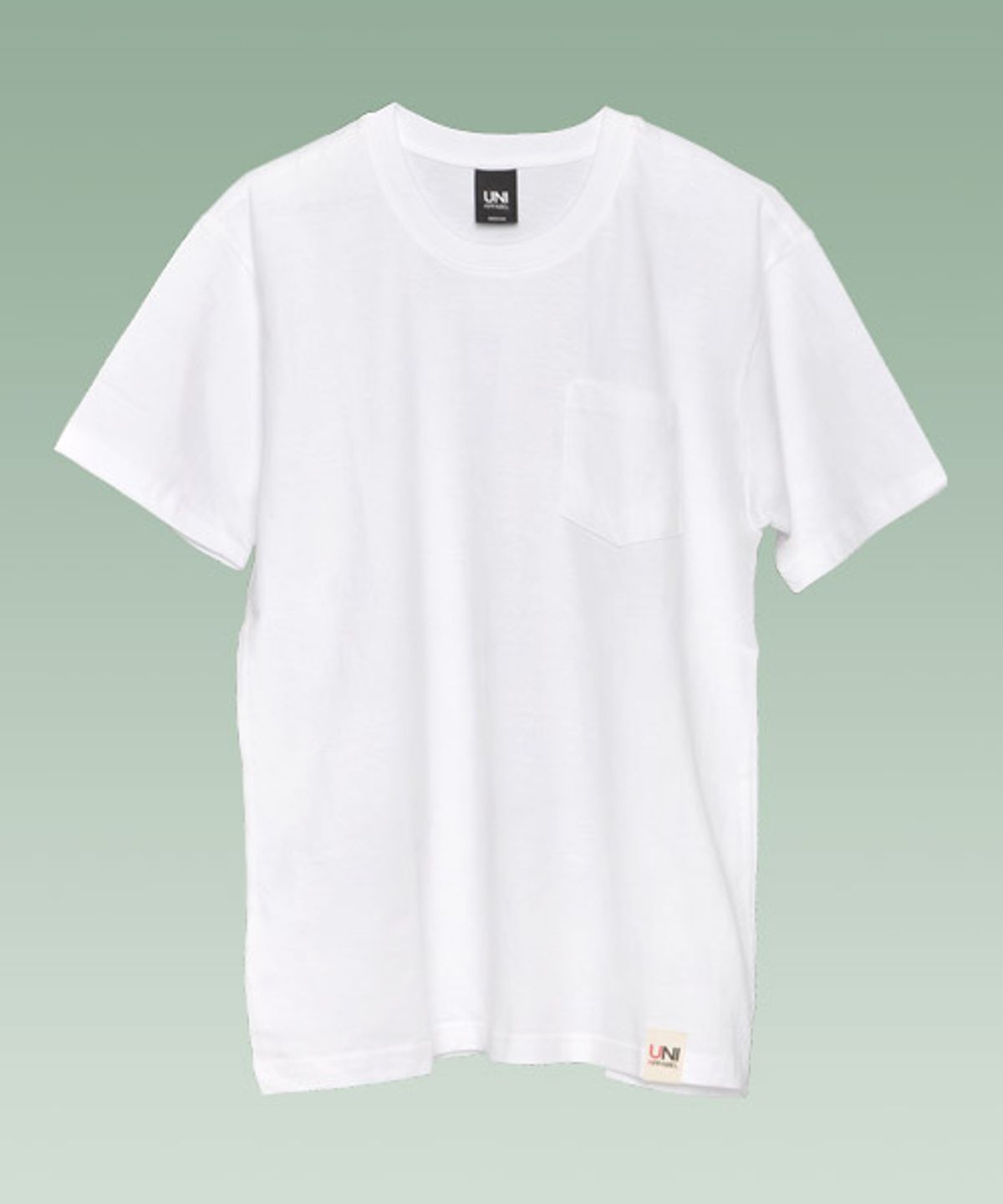 유니어패럴(UNI APPAREL) 베이직 포켓 반팔티 (화이트)
