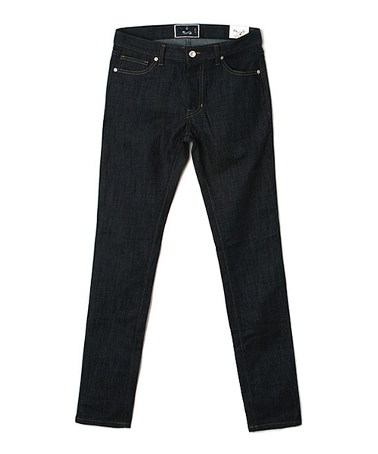 indigo rigid denim pants