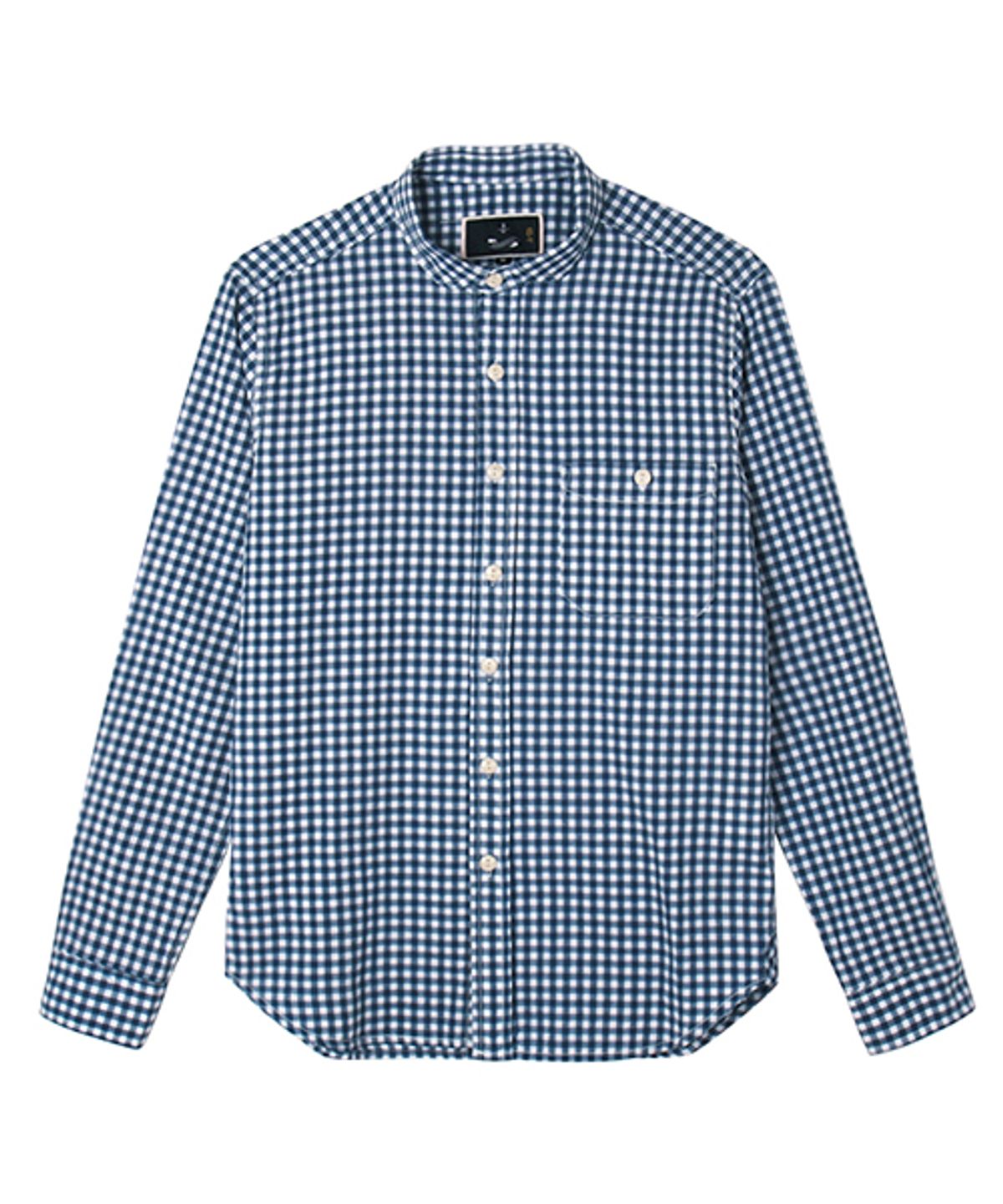 어레인지(ARRANGE) blue gingham shirts