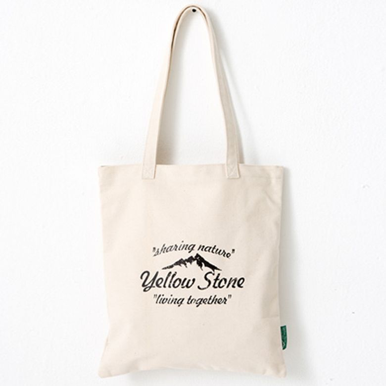 CANVAS SHOULDER BAG vintage eco bag - ys2015ft 베이지 폰트