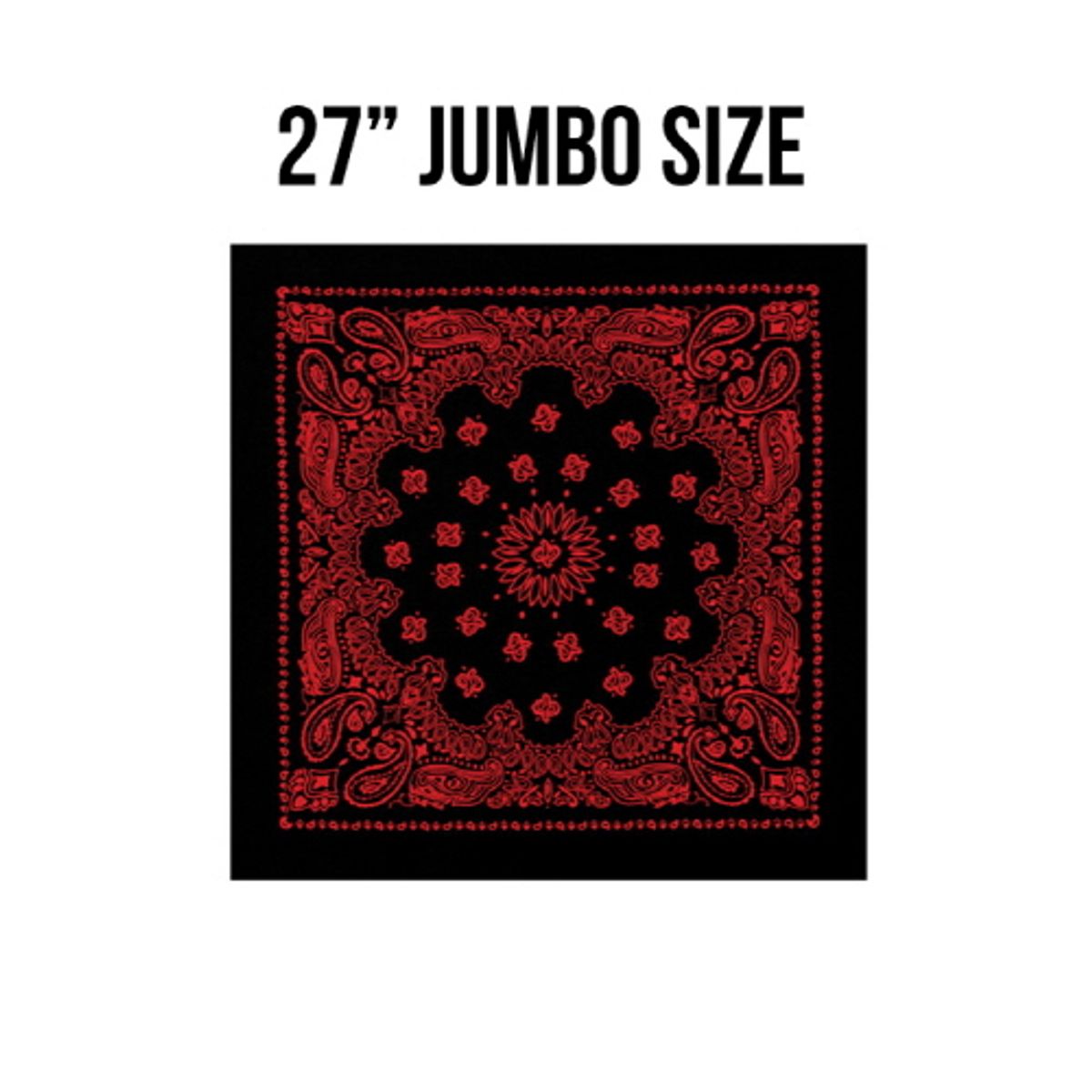 로스코(ROTHCO) 27INCH BIG TRAINMEN BANDANA (BLACK+RED)