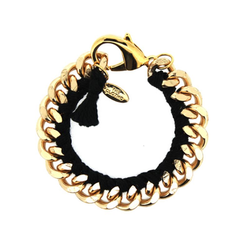 Niko bold W bracelet (Gold/Black)