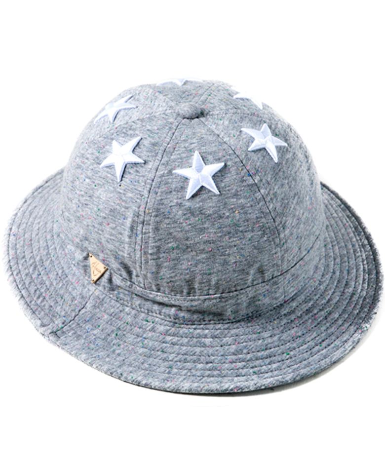 식스스타 멀티컬러 넵 그레이 버킷햇 Six Stars with Multi Colored nep Grey Bucket Hat