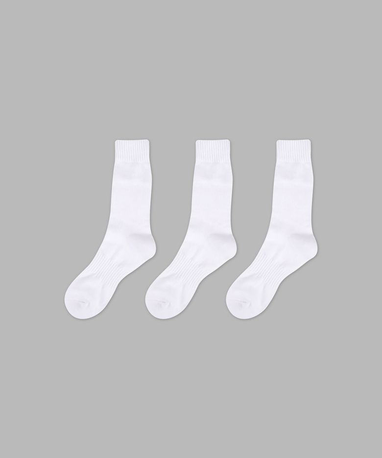 [3PACK] 1507 베이직 애슬레틱 삭스 _ 스노우화이트