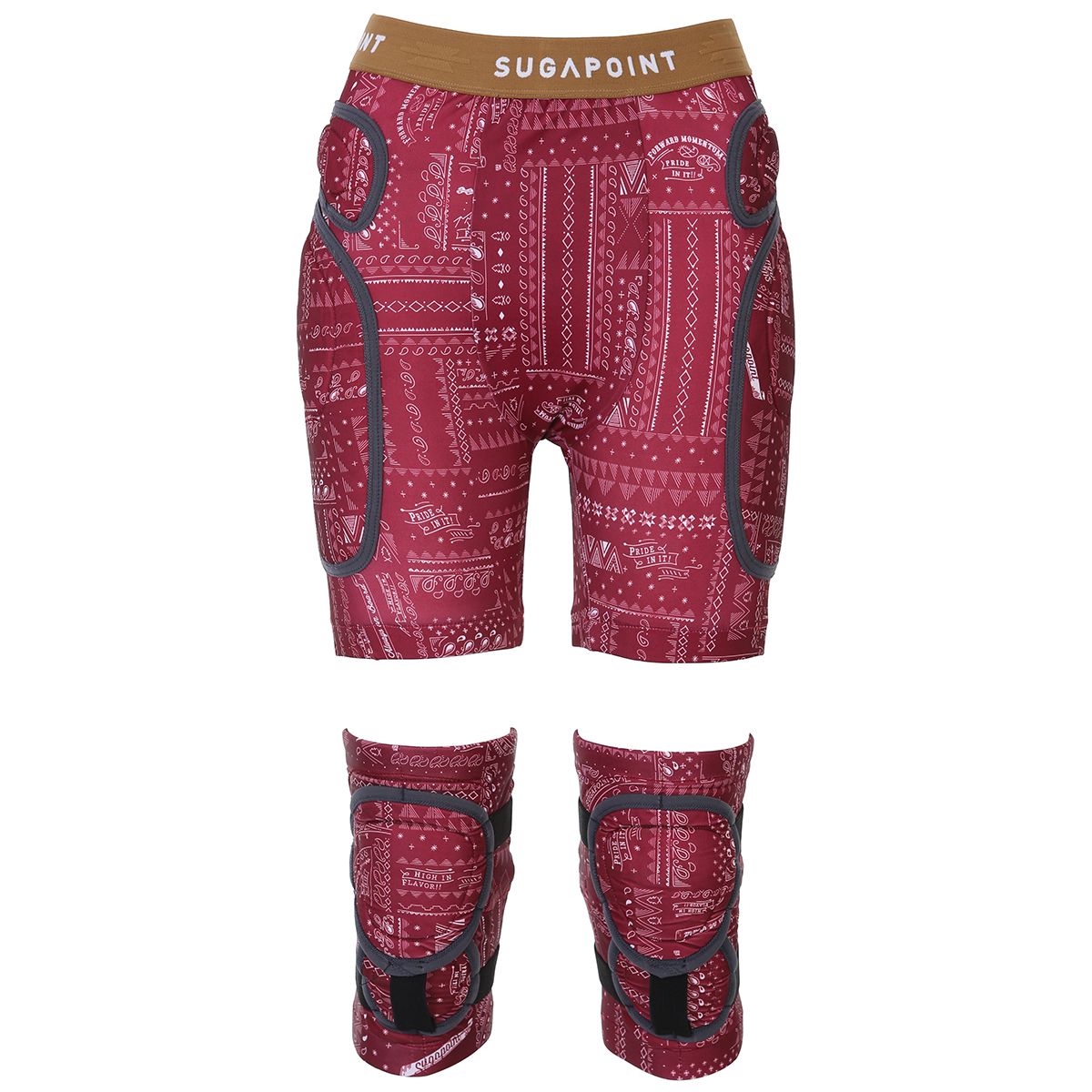 슈가포인트(SUGAPOINT) [슈가포인트] 남자 보드 보호대 EGIS-paisley burgundy