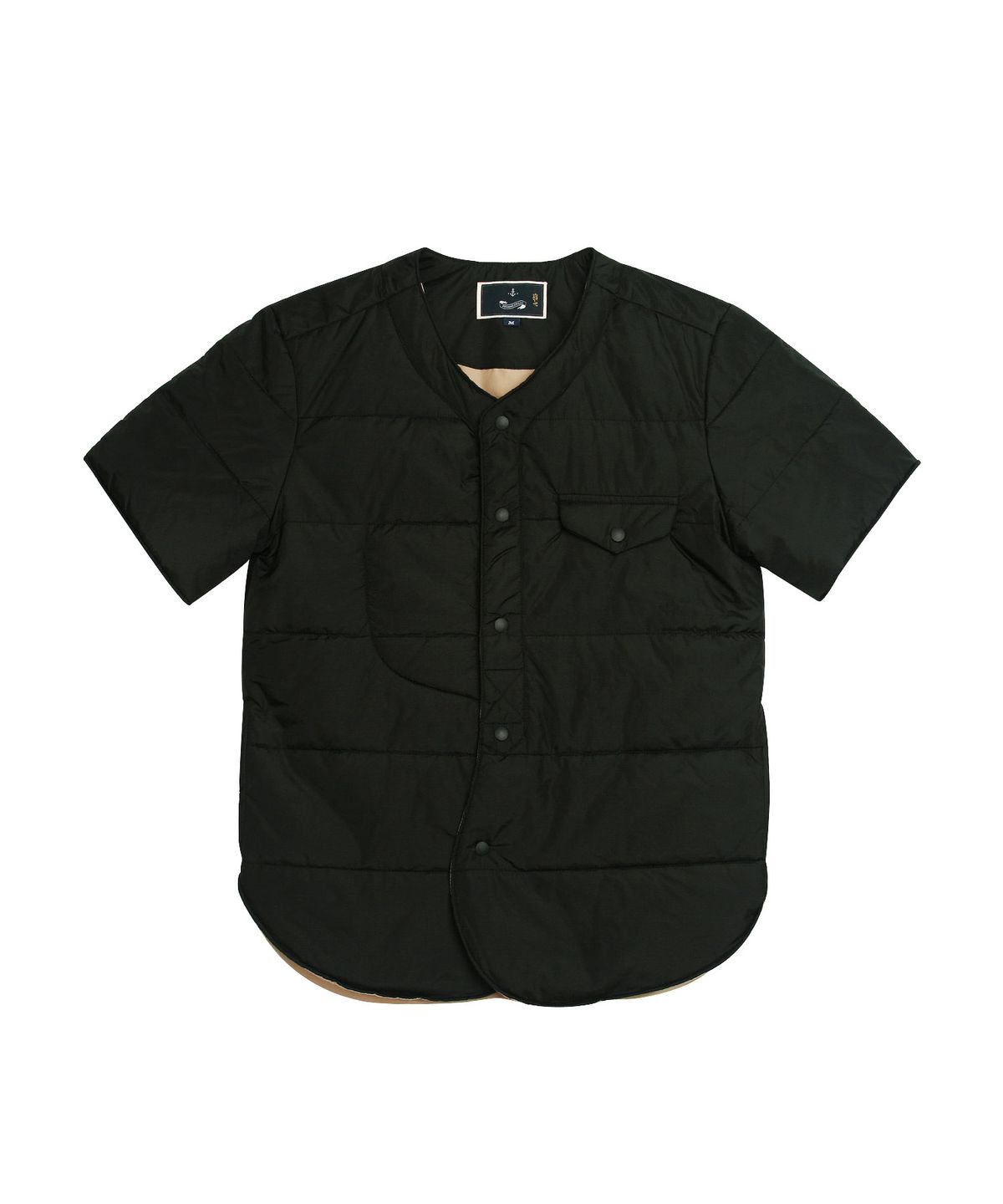 어레인지(ARRANGE) Short Sleeve Padding Jacket (Black)