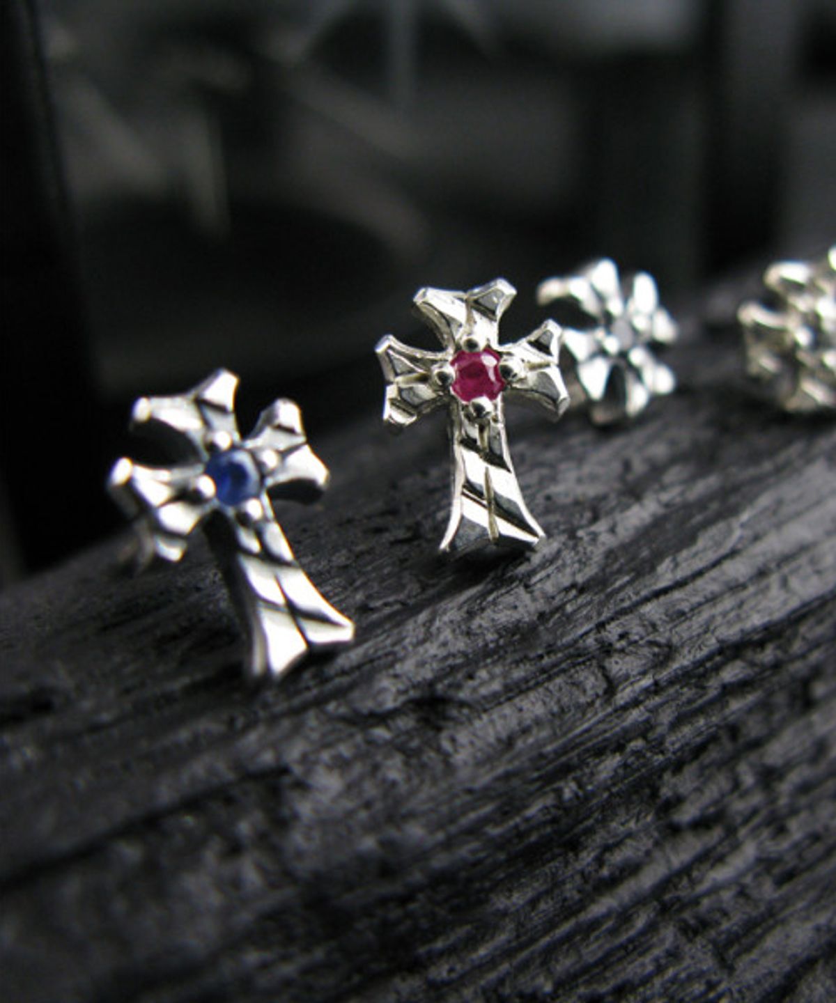 스털링워스(STERLINGWORTH) Shiny Cross-S2 천연석 스털링실버 십자가 침귀걸이