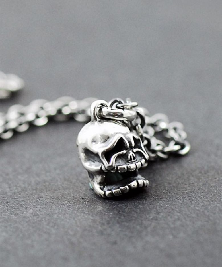 Crying baby Skull 해골 실버펜던트