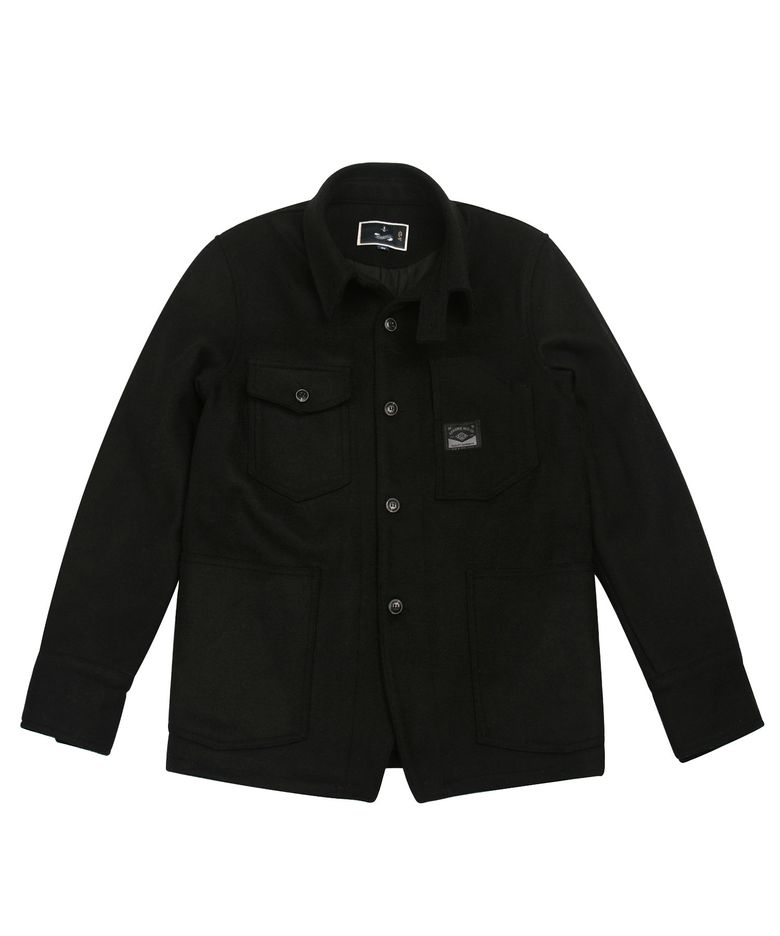 Heavy Wool Railroad Chore Jacket (Black)
