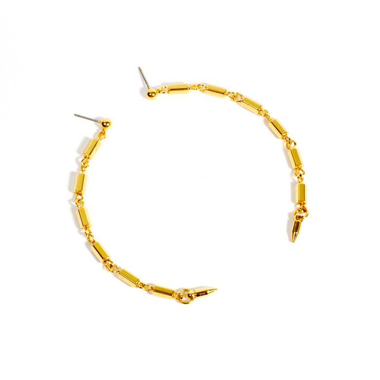 [모드곤] Hexagon Gold Earrings