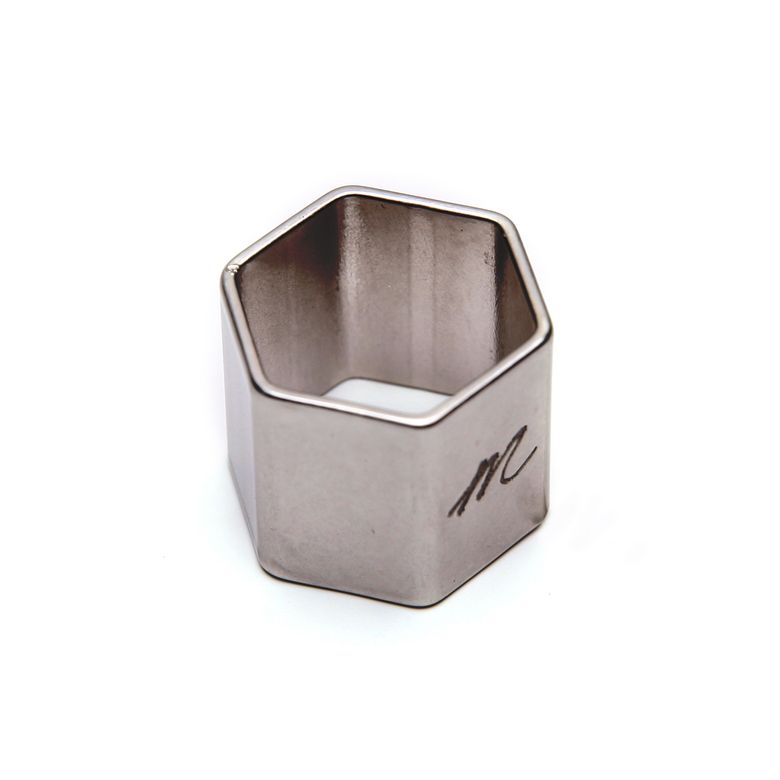 [모드곤] Hexagon M Ring (Silver)