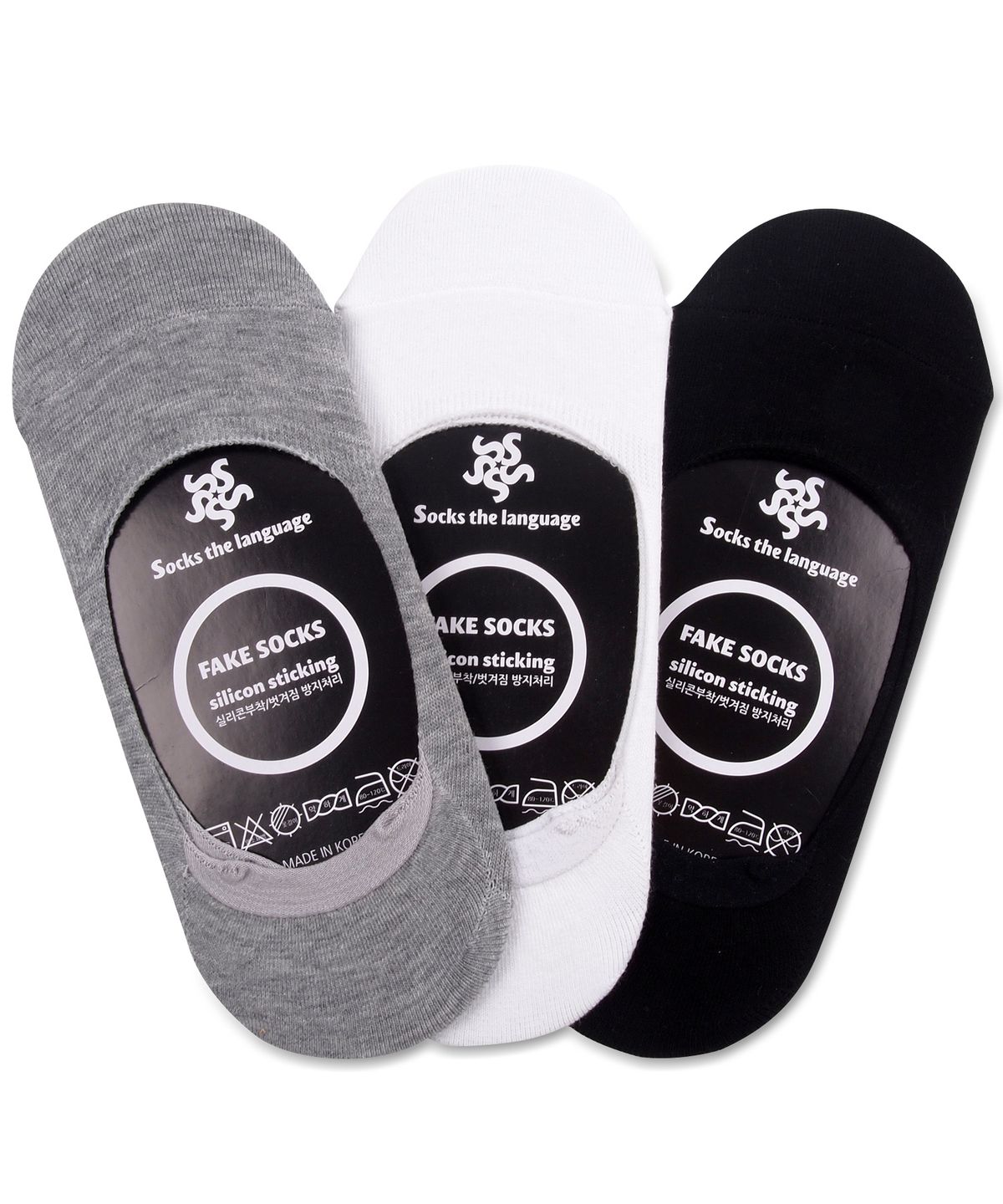 삭스더랭귀지(SOCKS THE LANGUAGE) muji-fakesocks-3set