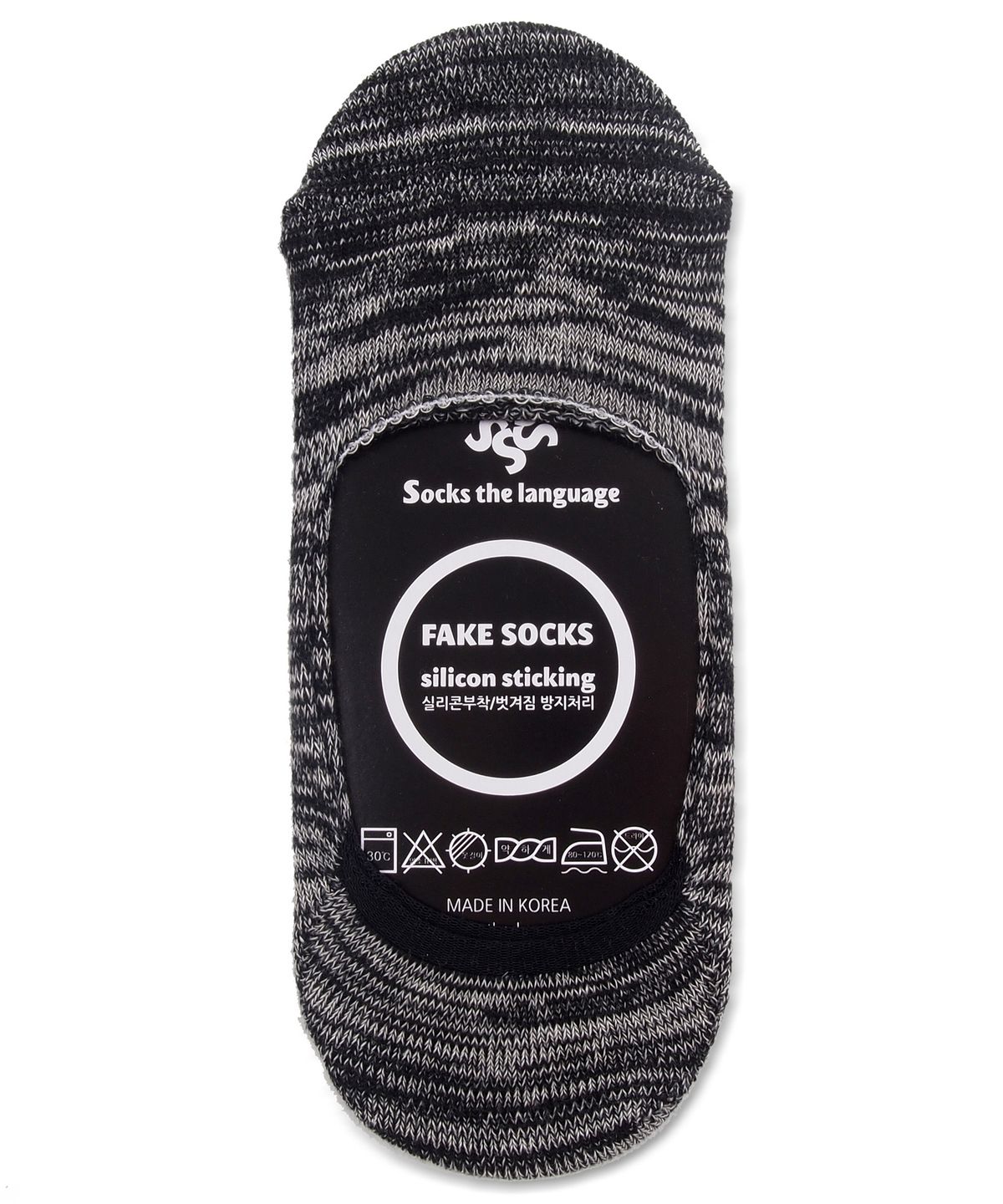 삭스더랭귀지(SOCKS THE LANGUAGE) mixed-fakesocks-black