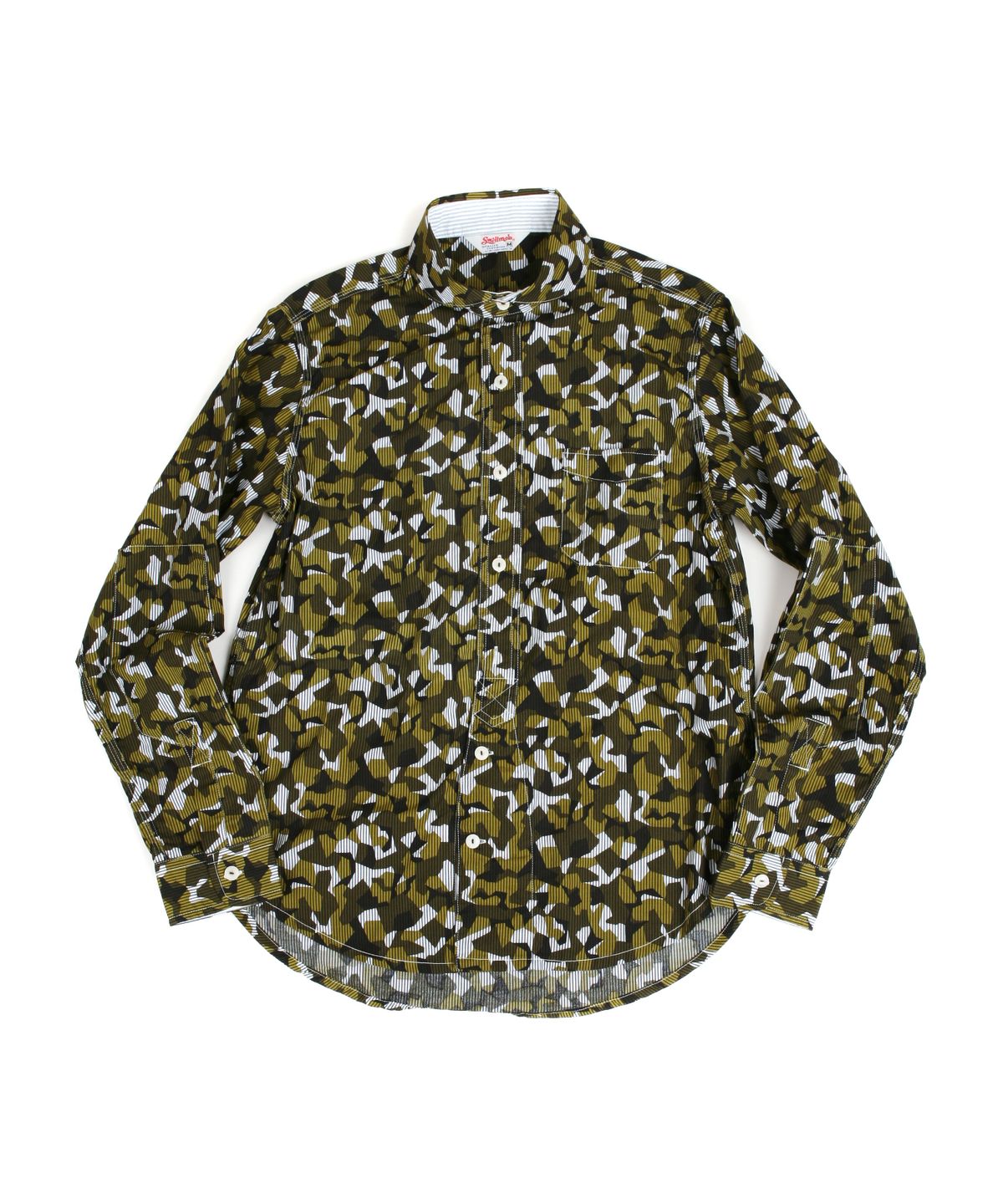 스웰맙(SWELLMOB) Swellmob army officer shirts -olv-