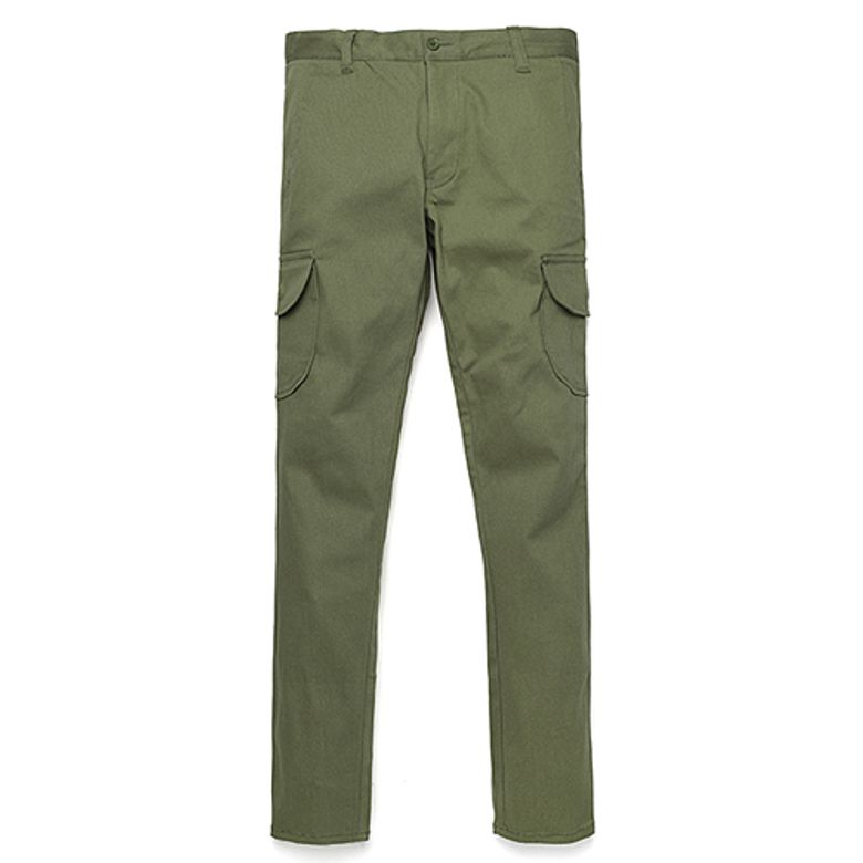 SLIM CARGO PANTS (OLIVE)