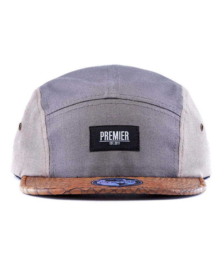 멀티 컬러 캔버스 스네이크 브림 스트랩 캠프캡 Multi Color Canvas Snake Brim Strap CampCap