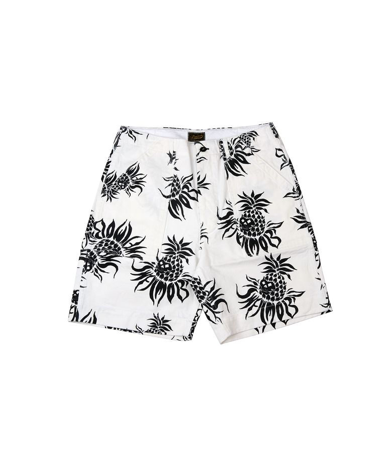 Swellmob pine skull shorts-white-