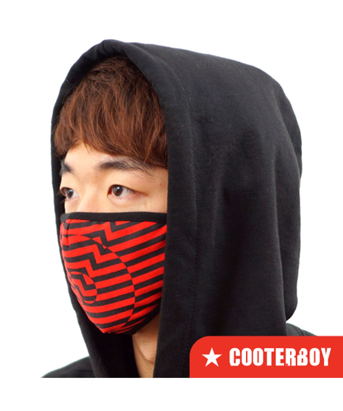 쿠터보이(COOTERBOY) 그래픽마스크 -옵티컬 O 레드